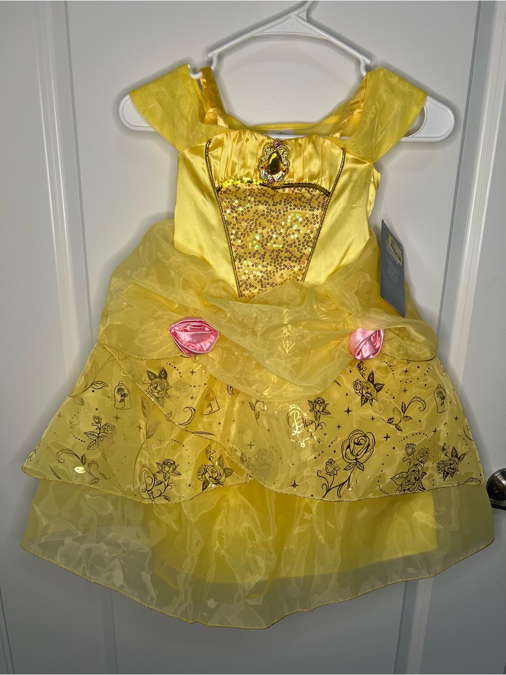 Disney Yellow Sparkle Princess Belle Costume Dress